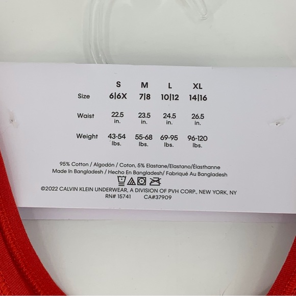Calvin Klein NWT Girls' Red, Black, and White 3-Pack Pull Over Bralette, Medium - Picture 12 of 12